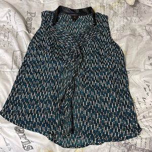 Blue with little squares black, white & aqua blue ..